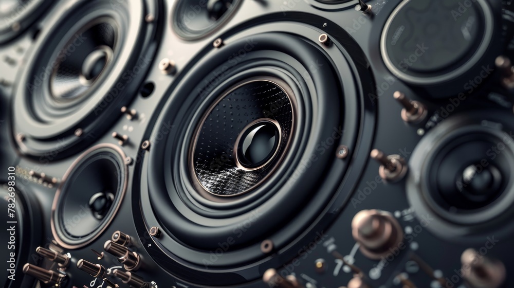 Dynamic view of a loudspeaker suspension, pulsating to the rhythm of deep bass tones Dynamic view of a loudspeaker suspension, pulsating to the rhythm of deep bass tones
