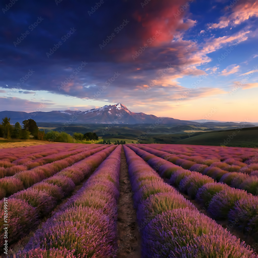 lavender field at sunset lavender field at sunset