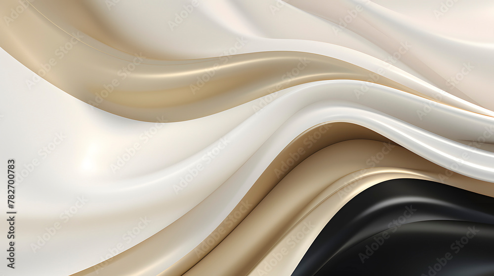 Obraz premium Digital technology white black ivory geometric curve abstract poster web page PPT background