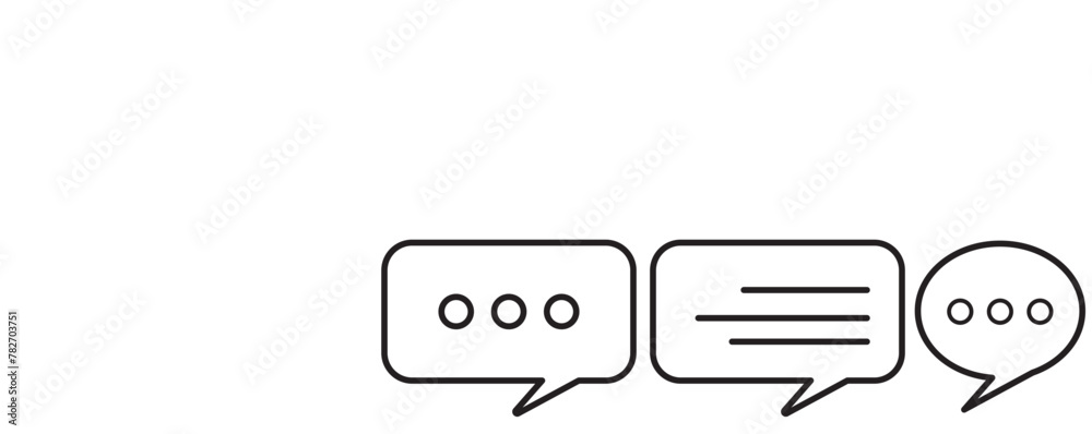 chat message icon set, Chat speech bubble, Social media message. Used in web , templates . Isolated on white background in eps 10. chat message icon set, Chat speech bubble, Social media message. Used in web , templates . Isolated on white background in eps 10.