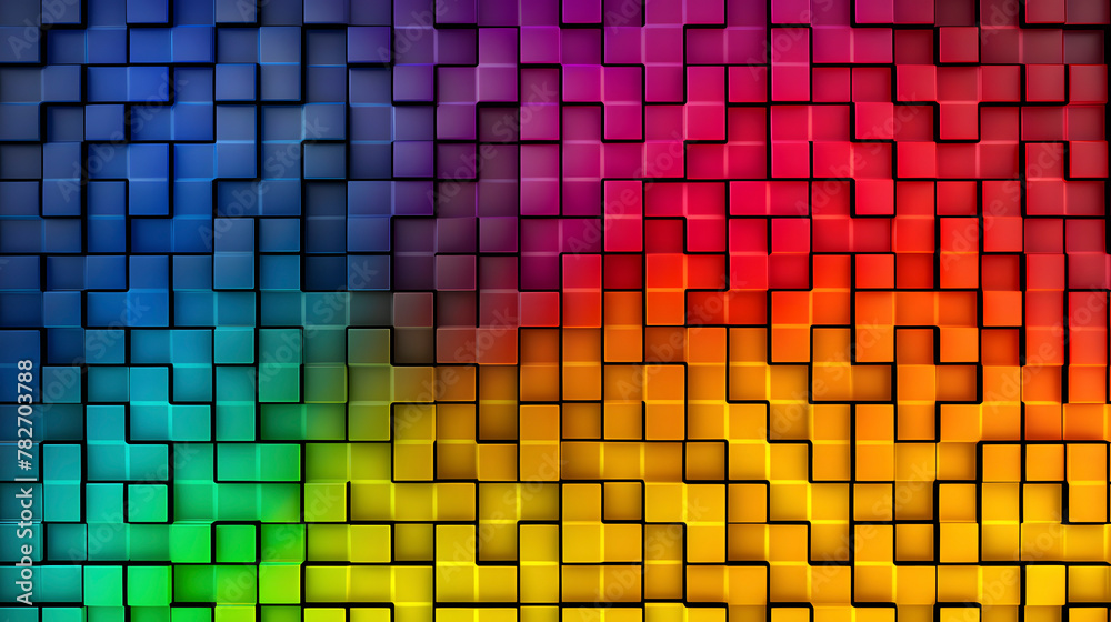 Digital color mosaic square abstract graphic poster web page PPT background Digital color mosaic square abstract graphic poster web page PPT background