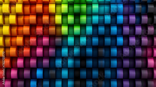 Digital color mosaic square abstract graphic poster web page PPT background