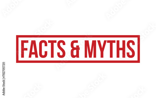 Red Facts   Myths Rubber Stamp Seal Vector