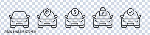 Car related icon set, Car rental service and sharing icon 