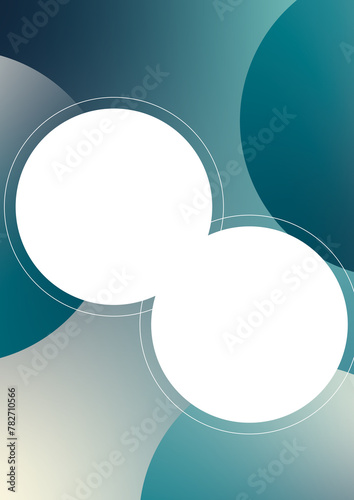 Blue minimalist style cover template with simple shapes, frame, modern design for social media. abstract blue background with place for text or image, in high quality.