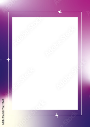 Purple minimalist style cover template with simple shapes, frame, modern design for social media. abstract purple background with place for text or image, in high quality.