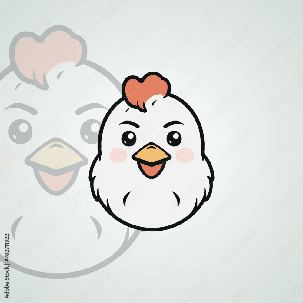 Cute chicken mascot logo Cute chicken mascot logo