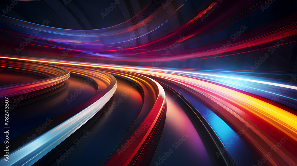 Digital future motion curve abstract graphic poster web page PPT background