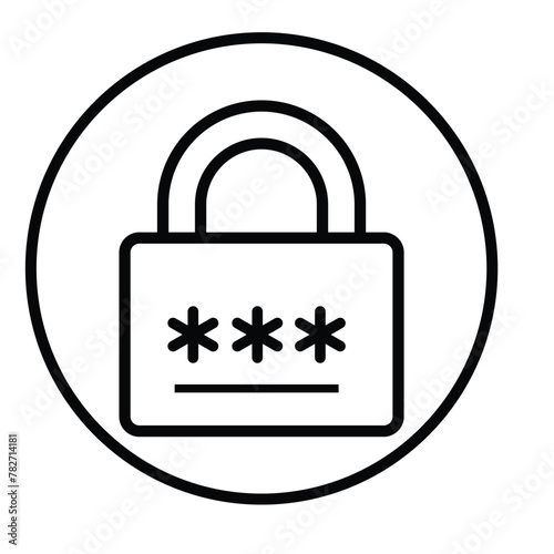 Lock, password, pin icon