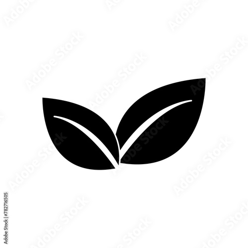 leaf vector icon. simple black flat trendy style illustration on white background..eps