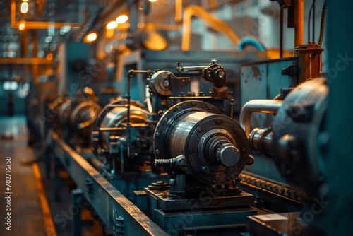 Industrial machinery in a factory setting © Premreuthai