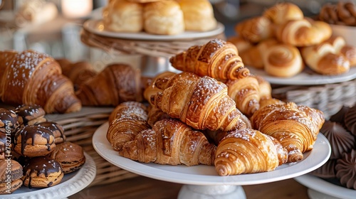 Flaky croissants and decadent pastries