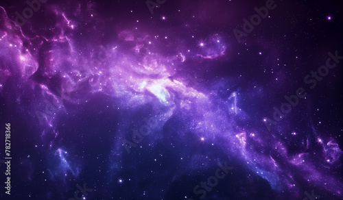 Amazing purple galaxy with stars and nebula background  night sky