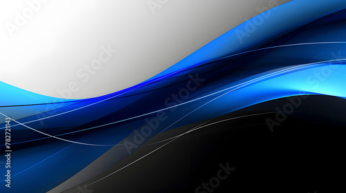 Digital technology white black blue geometric curve abstract poster web page PPT background