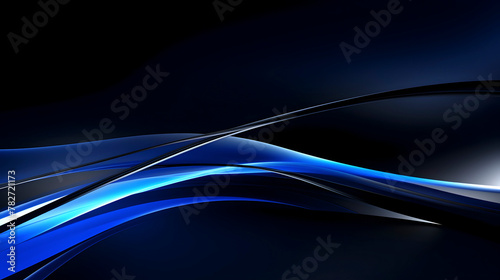 Digital technology white black blue geometric curve abstract poster web page PPT background