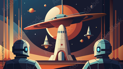 In the vast expanse of space two ships drift closer to each other their crews eagerly hovering by the windows. As they establish a visual