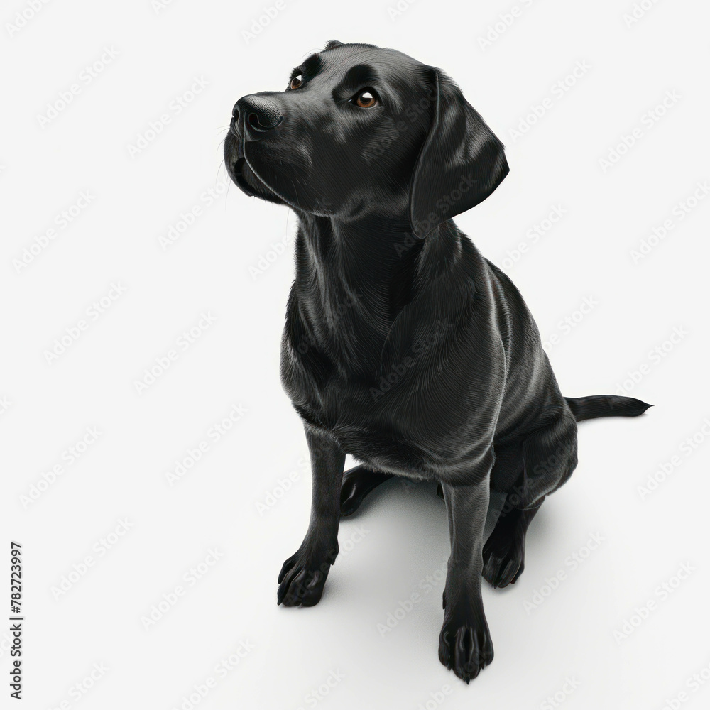 Experience the lifelike presence of a visual guide dog on a white background. Ultra-realistic photorealistic image in stunning 8K resolution. AI generative technology enhances realism. Experience the lifelike presence of a visual guide dog on a white background. Ultra-realistic photorealistic image in stunning 8K resolution. AI generative technology enhances realism.
