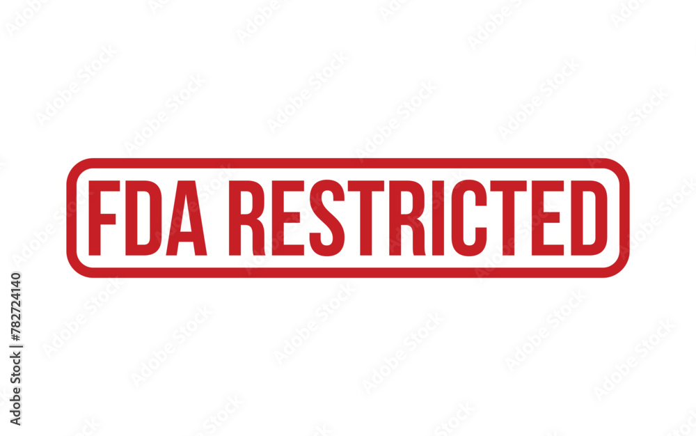 Red FDA Restricted Rubber Stamp Seal Vector Red FDA Restricted Rubber Stamp Seal Vector