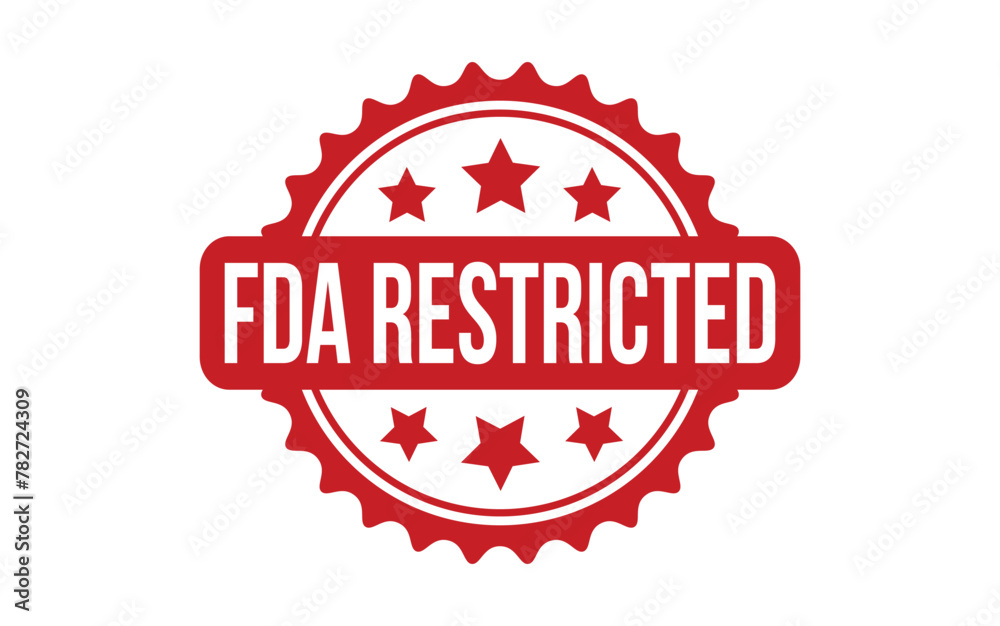 FDA Restricted rubber grunge stamp seal vector FDA Restricted rubber grunge stamp seal vector