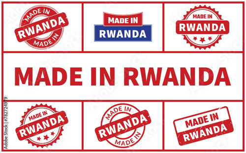 Made In Rwanda Rubber Stamp Set