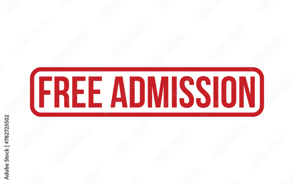 Red Free Admission Rubber Stamp Seal Vector Red Free Admission Rubber Stamp Seal Vector