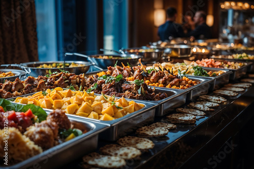 International Halal Buffet Food in a Stunning Luxury Hotel