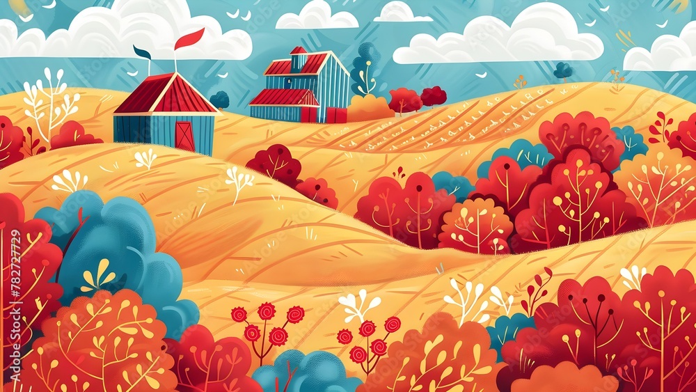 Farm pattern background