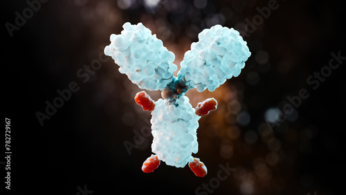 Concept image of an anticancer drug called ADC. 3d rendering