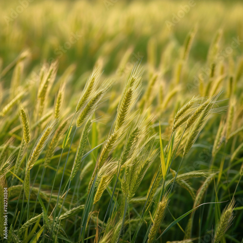 Immerse yourself in the tranquility of the outdoors with this award-winning close-up photograph of a grass field  skillfully taken by Ian Abela. AI generative.