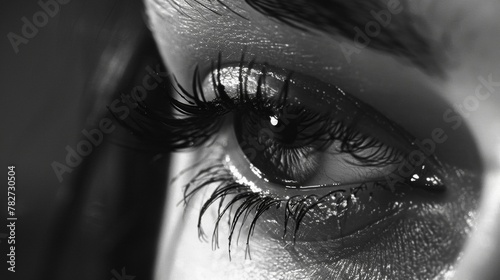 The lashes sway gracefully in rhythm with the blink of an eye. .