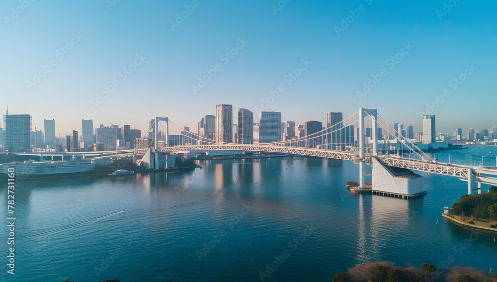 bridge of tokyo in the city