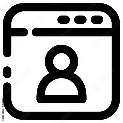 personal blog line icon