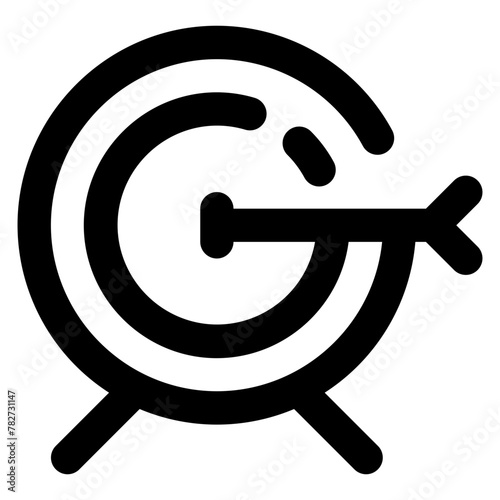 Target dart archer line icon