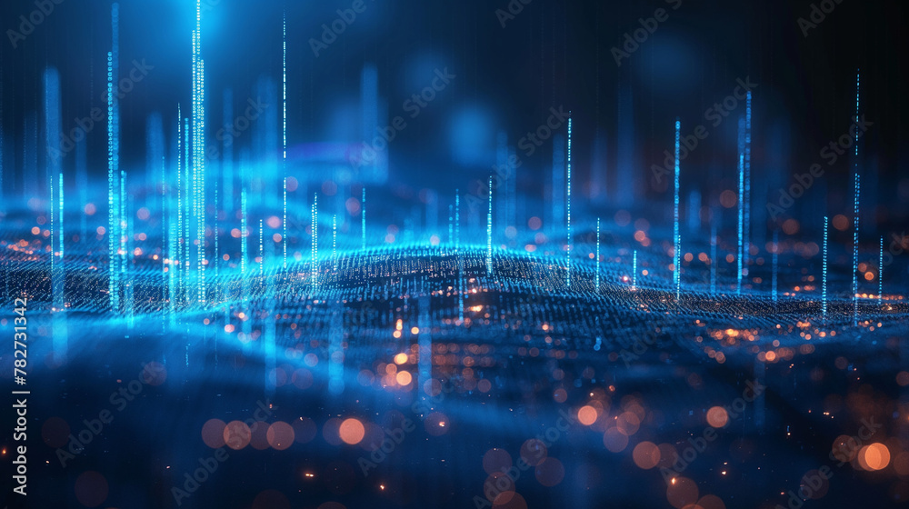 dark background with bright blue elements. should present analytics, real estate, advertising, data. dark background with bright blue elements. should present analytics, real estate, advertising, data.