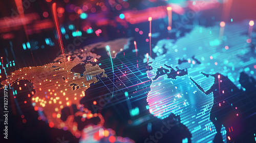 digital worldwide map global business network concept  © Ali