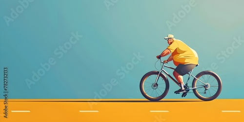 Determined Cyclist Embarking on a Journey of Possibility