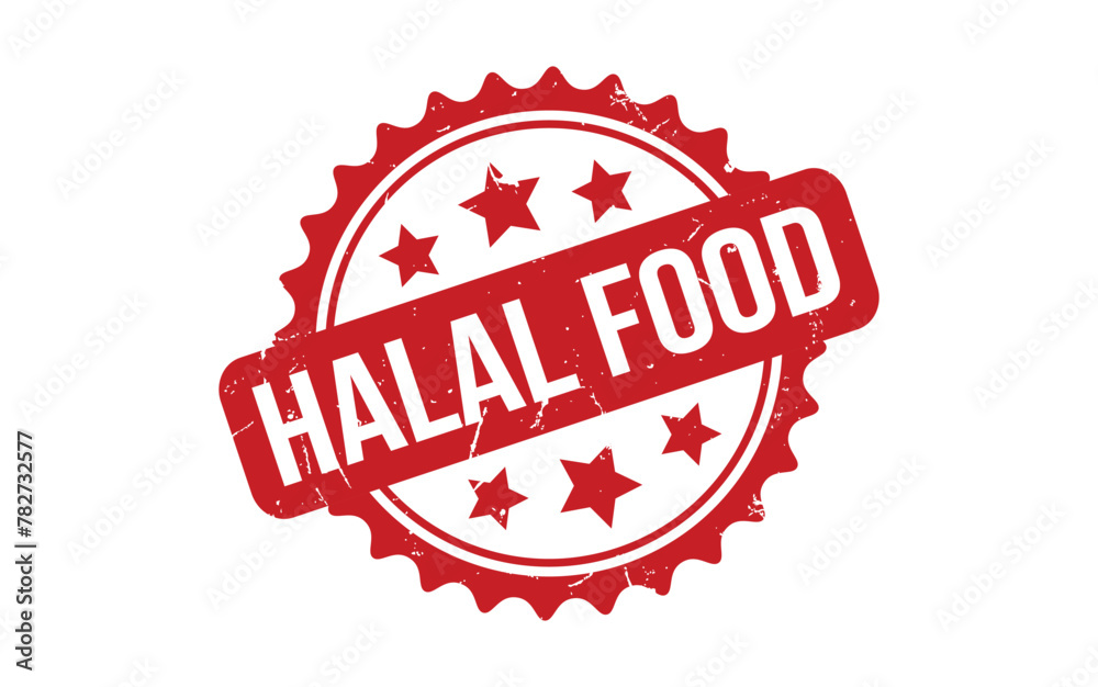 Halal Food rubber grunge stamp seal vector Halal Food rubber grunge stamp seal vector