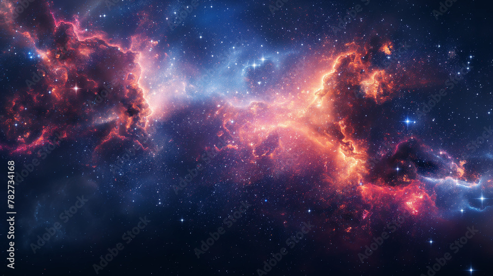 Starry outer space background texture.