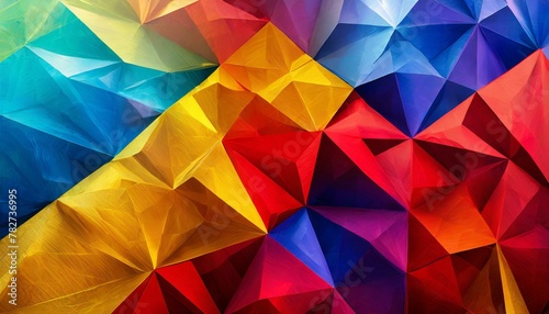 Vibrant Abstract: Exploring 3D Red, Blue, and Yellow Rainbow Texture