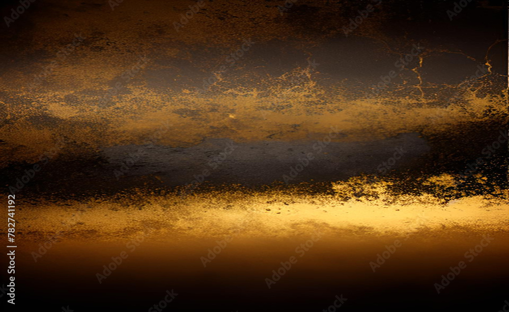 Obraz premium Black Gold Grunge Background Texture - Black White Gold Grunge Backgrounds Series - Black White Golden Grunge Wallpaper. Ornamental art Deco marble textured waves pattern. 