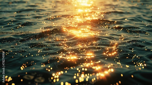 Shimmering reflections of sunlight on calm water surfaces © neural9.com