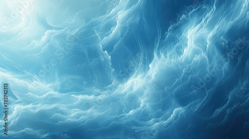 flowing background with wispy clouds drifting across a blue sky © neural9.com