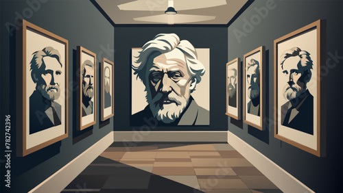 The walls of the gallery are adorned with aged charcoal sketches displaying the skilled hands and keen eye of silverhaired artists.