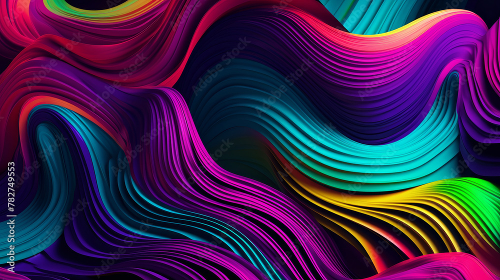 Fototapeta premium Colorful abstract painting with a rainbow of colors