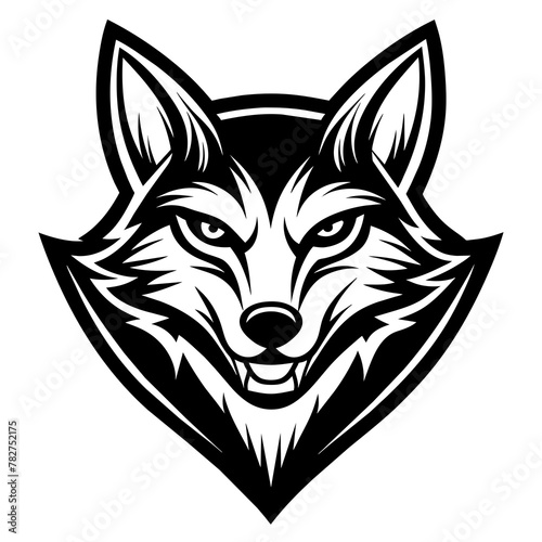 wolf mascot,wolf silhouette,vector,icon,svg,characters,Holiday t shirt,black wolf face drawn trendy logo Vector illustration,wolf on a white background,eps,png
