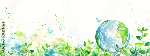 Happy Earth Day background with copy space