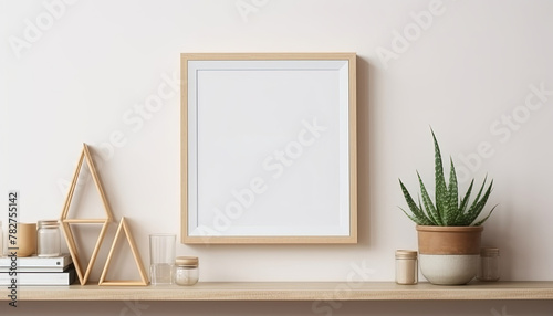 Modern inviting Art Living Room Mockup, living room interior poster frame mockup