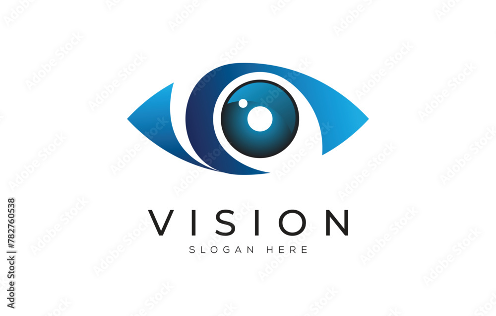 Naklejka premium eye logo vector design template. Eye icon creative logo vision design concept.