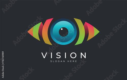 Free Download  eye logo vector design template. Eye icon creative logo vision design concept. - GFXLoad