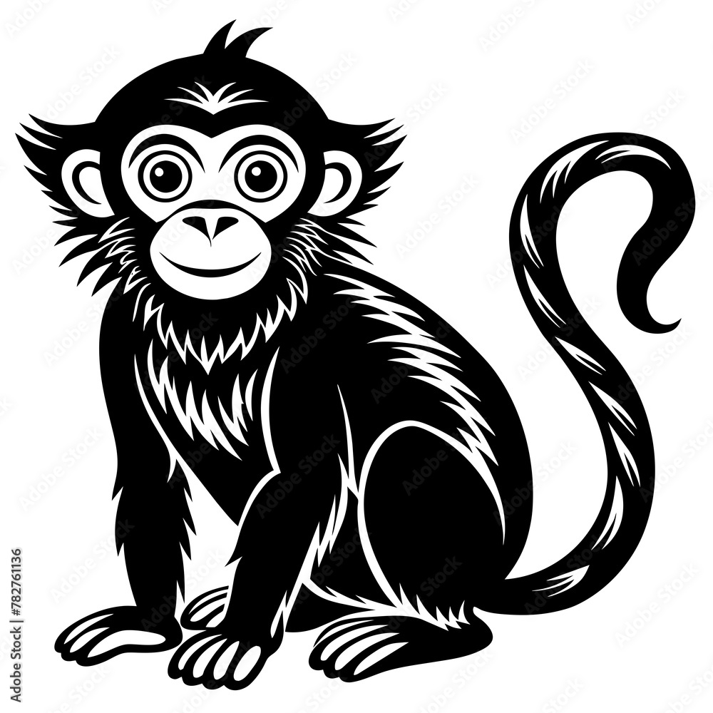 Monkey head mascot,Monkey silhouette,vector,icon,svg,characters,Holiday t shirt,black Monkey face drawn trendy logo Vector illustration,Monkey on a white background,eps,png